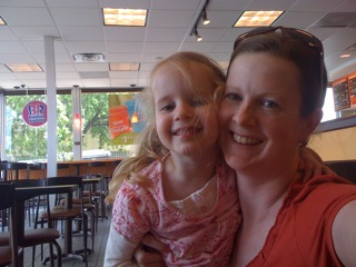 Mommy and Maeve at BR